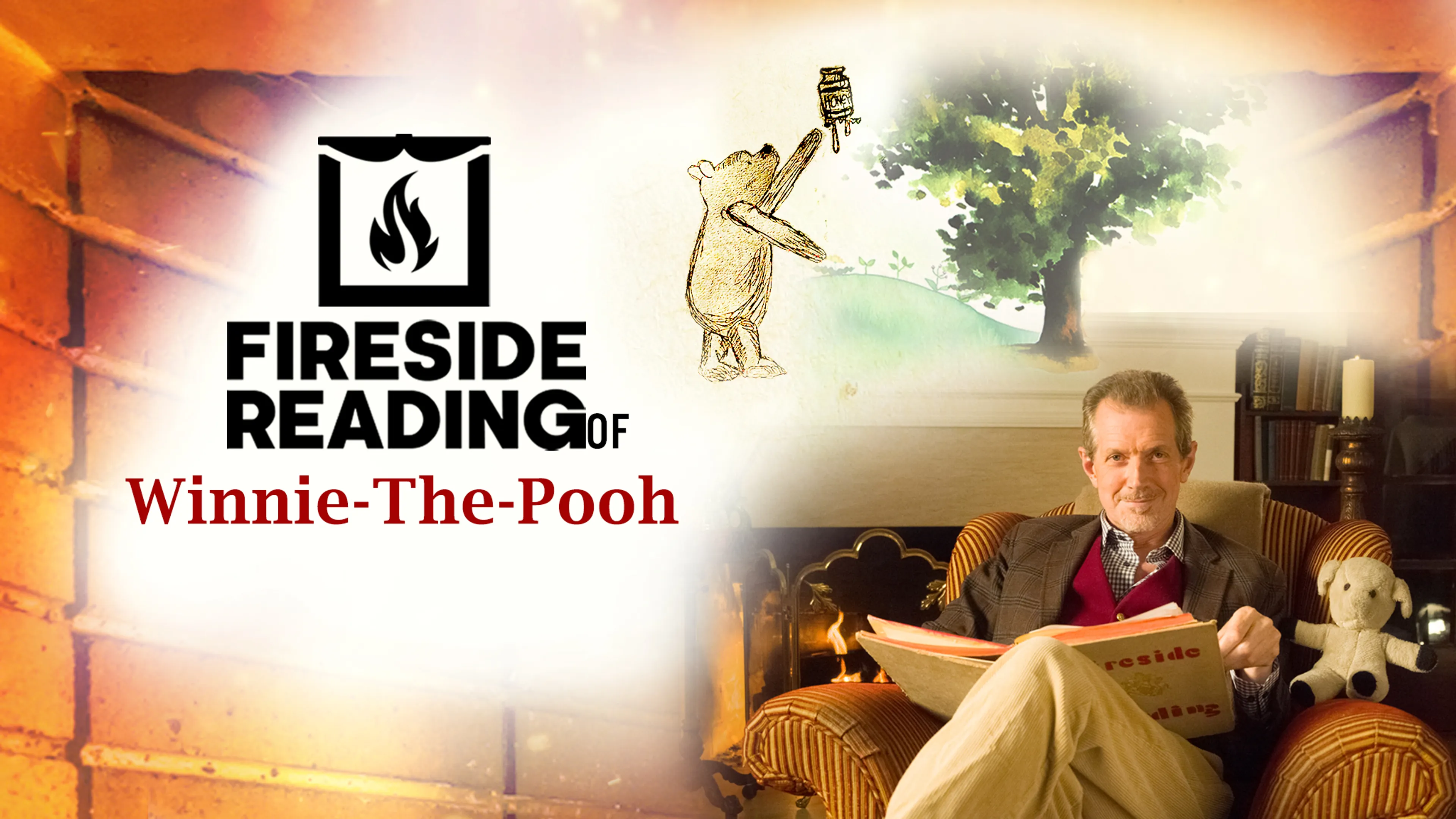 Fireside Reading of Winnie-the-Pooh poster